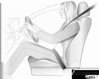 Istuimet, turvajärjestelmät 45 Etuistuimet Istuimen asento 9 Varoitus Aja ainoastaan istuinten ollessa oikein säädetyt. Työnnä takamus mahdollisimman syvälle selkänojaa vasten.