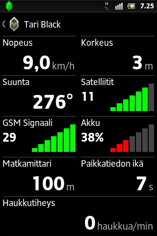 Kohteen tiedot Valikosta löydät lisätietoja kohteen paikasta. Samaan valikkoon pääset kohteen tiedot - kuvakkeesta kartalla silloin, kun kohde on näytettävä kohde.