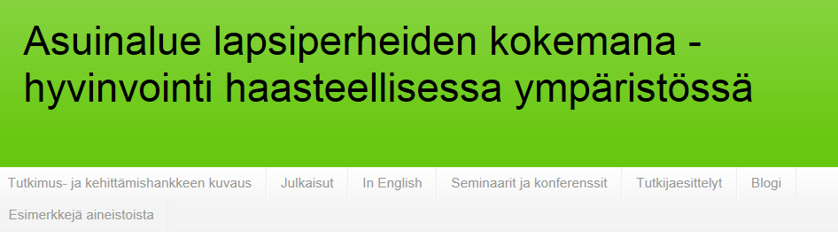 1. KEHITTÄMIS- JA TUTKIMUSHANKE http://asuinaluekokemus.blogspot.