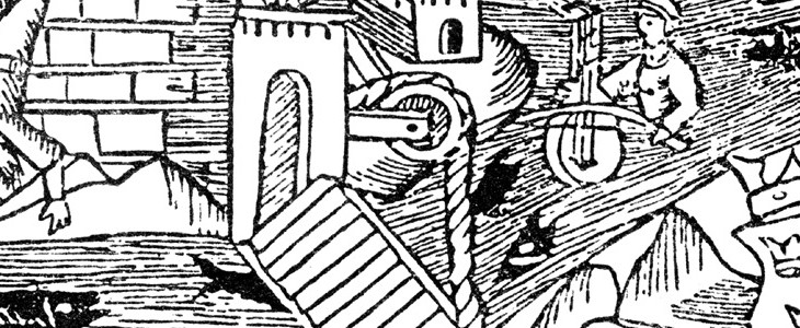 Olaus Magnus: Om fiskarna i Svarta floden vid Nyslott i Finland. Piirt. Olaus Magnus n. 1555. Museovirasto.