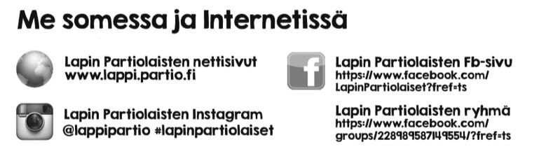 Partiossa tapahtuu Iloa, naurua, uusia ystäviä sanavalmiutta, iltanuotioita, pohdiskelua ja ennen kaikkea uusia ideoita ja eväitä omaan partiotoimintaan.