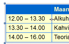 56 5. Vaihda Tekstin muotoilu -työkalurivillä tekstin väriksi jokin hyvin vaalea väri klikkaamalla Fontin väri -painiketta 6.