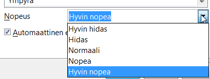 72 Objektien animaatio Objekteja (kuvat, piirrokset, tekstit) voidaan animoida näytöllä hyvin monella eri tavalla.