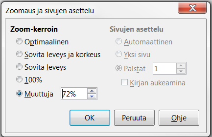 80 Liite 1: Zoomaus Tarkassa työskentelyssä on zoomaus-toiminto oiva apuväline. Toisaalta koko dian näkeminen näytöllä mahdollisimman suurena helpottaa työskentelyä.