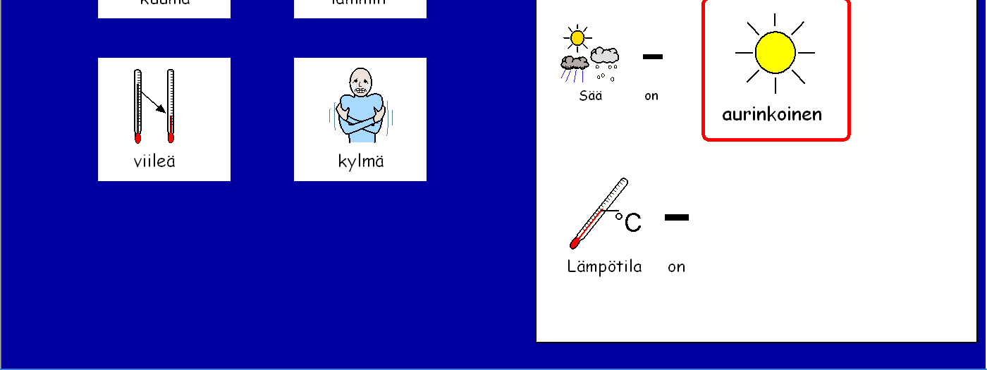 Kun vaihtokuvake valitaan, oikean puolen kirjaimet vaihtuvat. Käyttäjä voi esimerkiksi valita pienen kirjaimen a vastaamaan isoa kirjainta A.