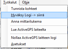 ActiveGPS Ajopäiväkirja Käyttäjän käsikirja Sivu 11 ( 13) Valitsemisen jälkeen klikkaa hiiren oikealla napilla valittujen rivien päällä ja aukeavasta pikkuvalikosta valitse kohta Yhdistä matkat.