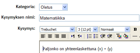 Mikäli opettajalla on tiedossa etukäteen mahdollisia oikeita, mutta usein väärin tai vaihtoehtoisella tavalla kirjoitettavia vaihtoehtoja, kannattaa ne kirjoittaa vastaus-kohtiin (esimerkiksi