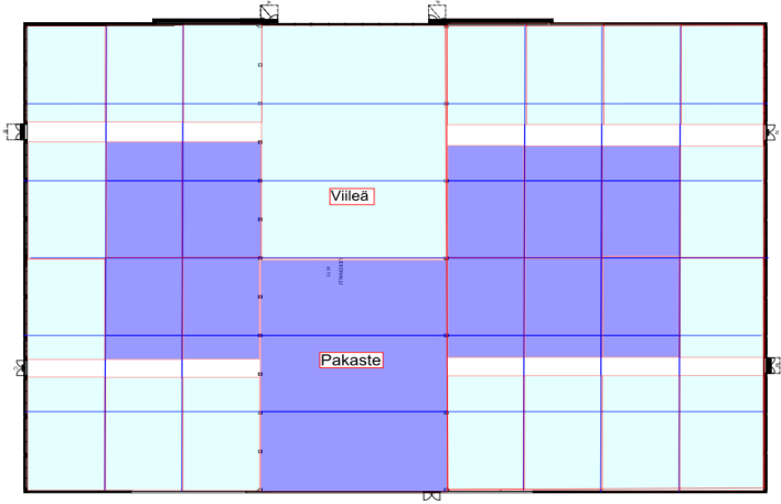 Alustava kustannusarvio Vanhojen rakenteiden purkukustannukset: 195000 Välipohjan vahvistaminen: 235000 Alustava layout Avustavat rakennustyöt: 170000 Pakastetilan rakentaminen: 474000