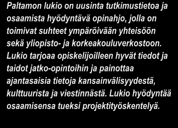 5 Opetussuunnitelma perustuu Opetushallituksen määräykseen 33/011/2003: Nuorille tarkoitetun lukiokoulutuksen opetussuunnitelman perusteet 1.