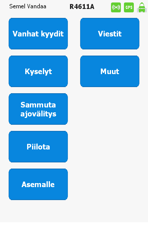 2.3 Ajovälityssovelluksen sammuttaminen Ajovälityssovellus suljetaan painamalla näytöltä sammuta ajovälitys.