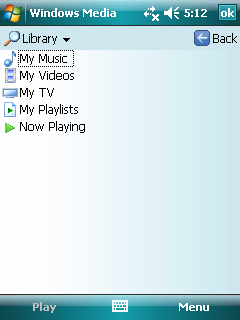 5.7 Windows Media Player Pocket PC:lle Pocket PC:n Microsoft Windows Media Player voi toistaa digitaalisia audio- ja videotiedostoja, jotka ovat