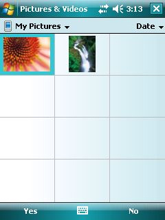 5.8 Kuvat ja videot Käyttämällä Pictures & Videos -ohjelmaa voit katsoa ja muokata kuvia samoin kuin katsoa videopätkiä, jotka on tallennettu Pocket PC:hen tai muistikortille.