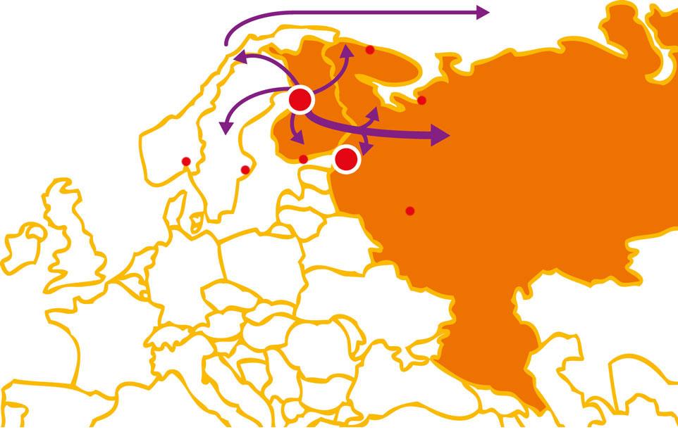 KOILLISVÄYLÄ (NORTHERN SEA ROUTE) MURMANSK RUOTSI SUOMI OULU