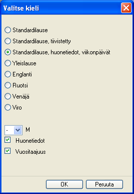 Viikonpäivä poiminnat Voit hyödyntää työpäivien asettamista tarkempaan työpäiväsuunnitteluun. Käy läpi myös muut projektin taajuusvaihtoehdot ja suunnittele työt tietyille viikonpäiville.