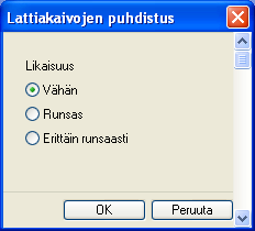 Töiden lisääminen: Lisää työ -painike 2/2 Halutun standardin etsintää helpottaa se, että voit järjestää rivejä sarakeotsikoiden (koodi, yksikkö, selite ) mukaiseen järjestykseen.