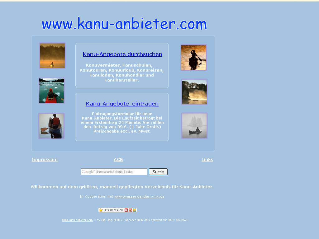 http://www.kanu-anbieter.com Kuka johtaa sivustoa Dipl.-Ing.