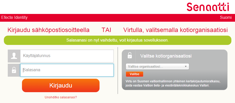 UNOHTUNEEN SALASANAN PALAUTTAMINEN Saat