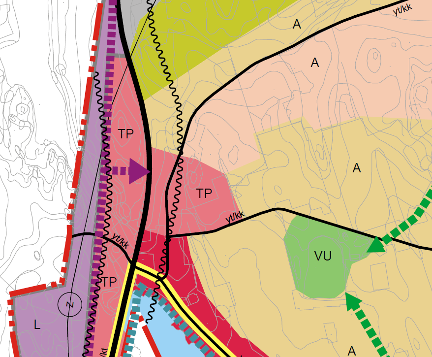 FCG SUUNNITTELU JA TEKNIIKKA OY Kaavaselostus, ehdotus 8 (14) Mikkelin kaupunki 22.9.2015 Ristiina ESE Kitereentie asemakaava Kuva 8: Ote Kirkonkylän strategisesta yleiskaavasta.