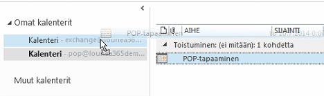 Valitse kaikki kalenterimerkinnät painamalla CTRL + A ja siirrä merkinnät
