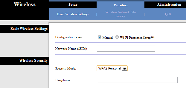 Basic Wireless Settings (Langattoman verkon perusasetukset) WPA Personal WPA on vahvempi suojausstandardi kuin WEP-salaus.