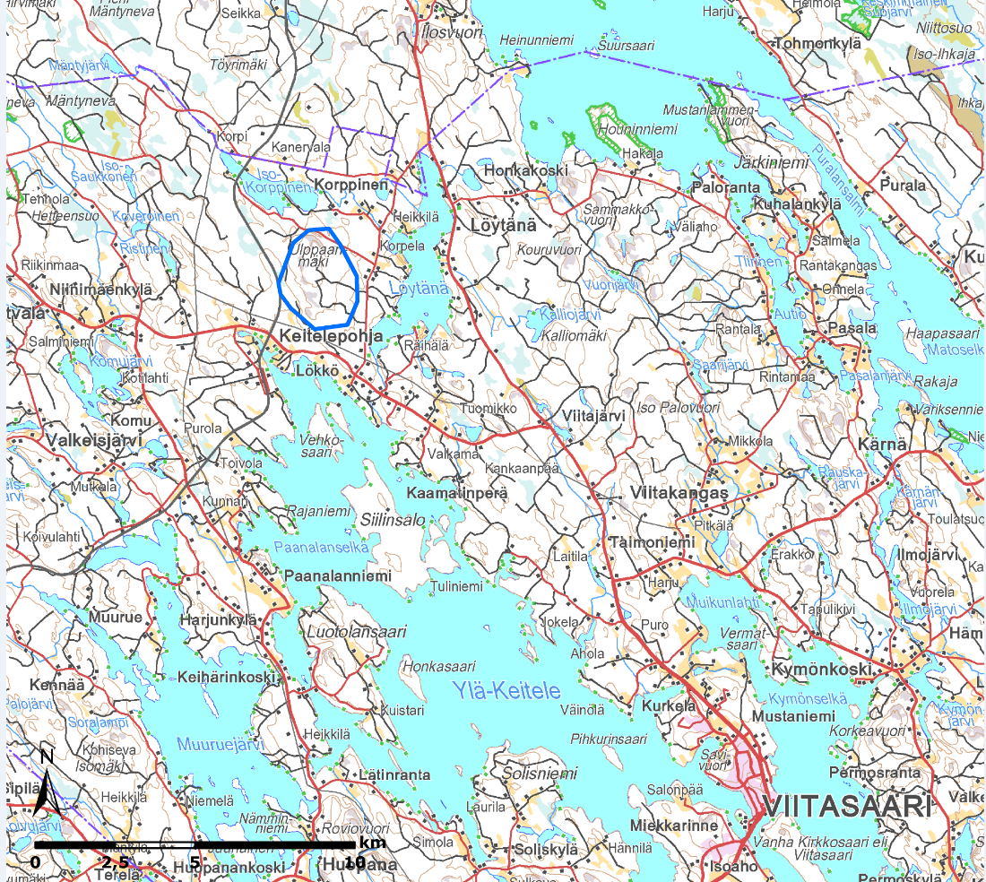 FCG SUUNNITTELU JA TEKNIIKKA OY Kaavaselostus 6 (53) hän suurempia järviä sekä pari suurta järveä. Pienialaiset pellot sijoittuvat useimmiten järvien rannoille.