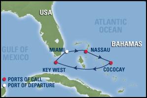 Kuvio 2. 4 nights Bahamas cruise -risteily (Royal Caribbean 2013a.) Kuvio 3. 4 nights Bahamas cruise risteily (Royal Caribbean 2013b.