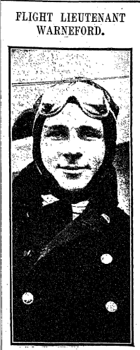 Kuva 2. Lentäjäluutnantti Warneford. 122 Seuraavan päivän lehdessä uutisoitiin, että Warnefordille oli myönnetty Iso-Britannian korkein kunniamerkki, Viktorian risti.