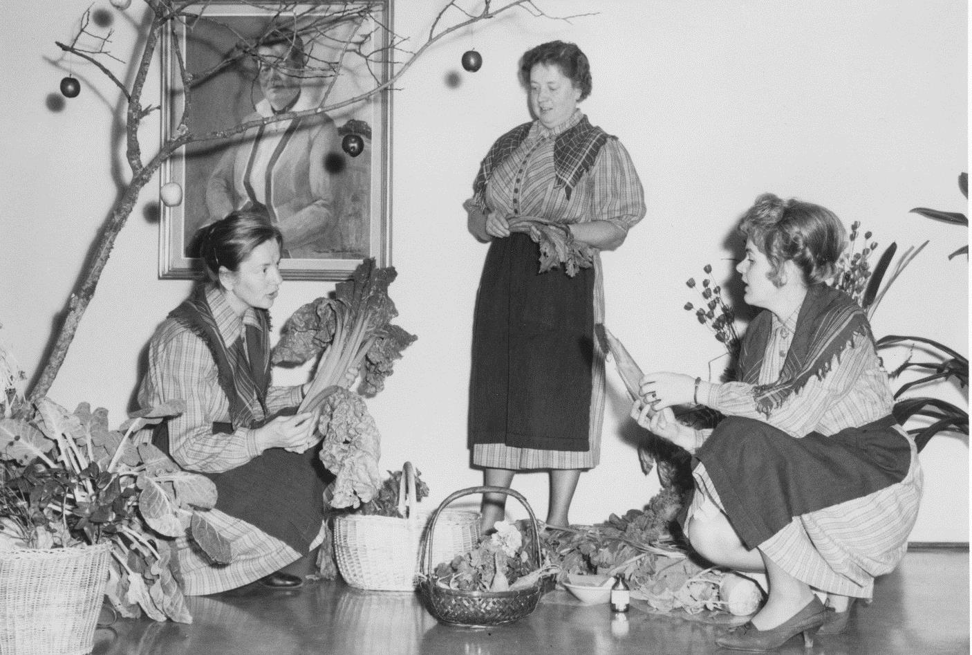 Vihannesvuonna 1961 martat saivat tuoreinta tietoa vihannesten viljelystä, käytöstä ja säilönnästä.