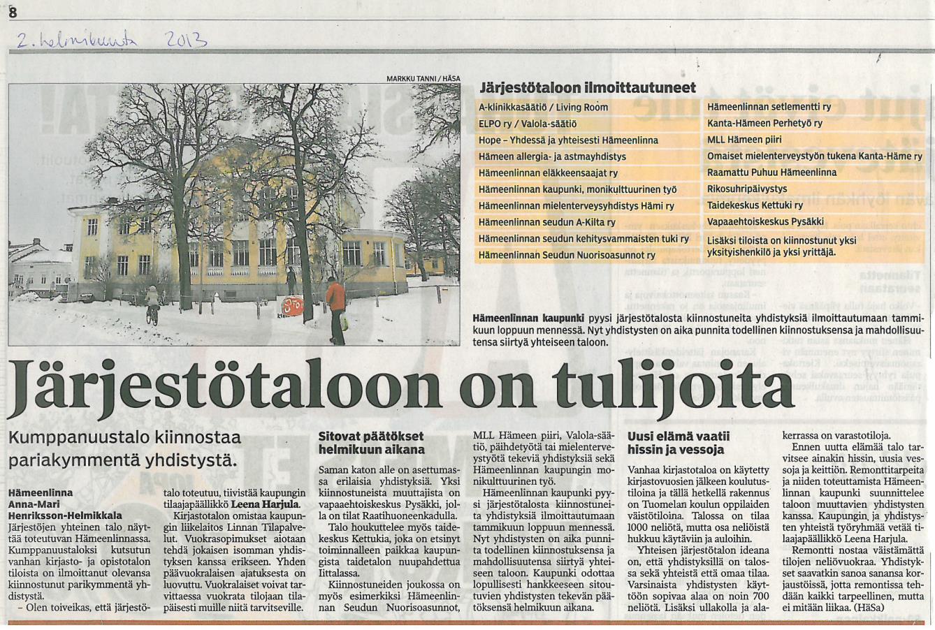 VUOSIKERTOMUS 2013 Liite 2:
