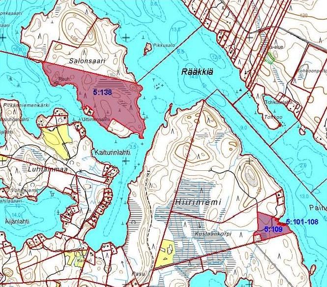 Töllihaan palstalta pyydettiin erityisesti selvittämään metsälehmusten kasvupaikat, jolloin ne voidaan säästää rakentamisen yhteydessä.