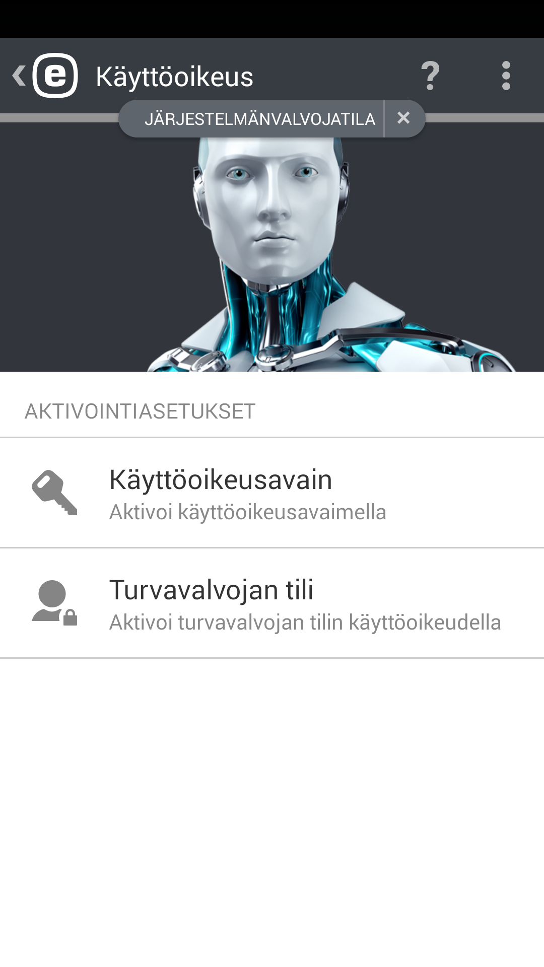 5. Asennuksen poistaminen ESET Endpoint Security voidaan poistaa ohjatun asennuksen poiston avulla, joka on ohjelman päävalikossa osiossa Asetukset > Poista asennus.