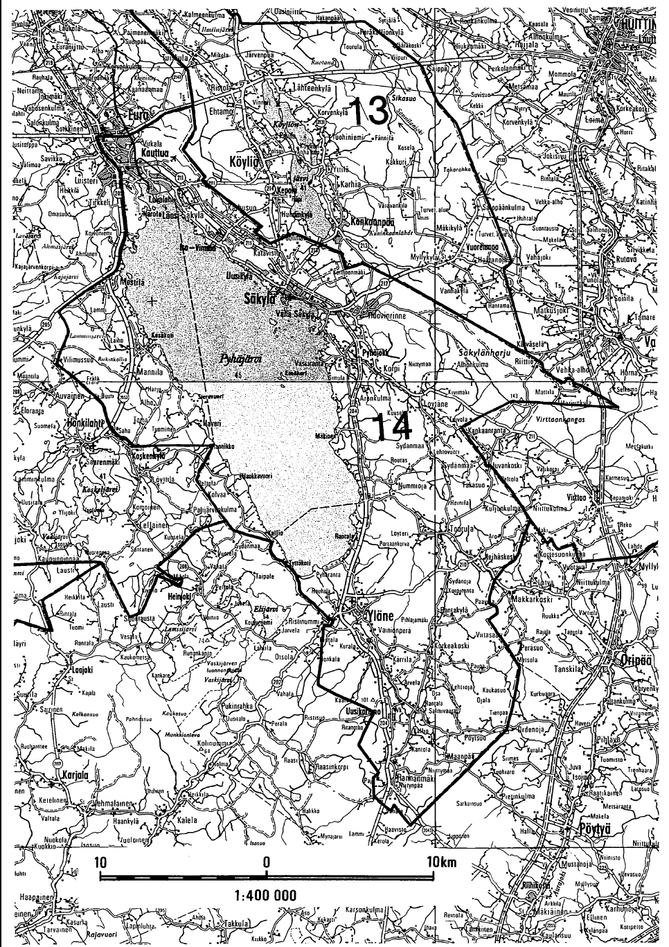 Kuva 1.1. Pyhäjärven kalastusalue (nro 14).