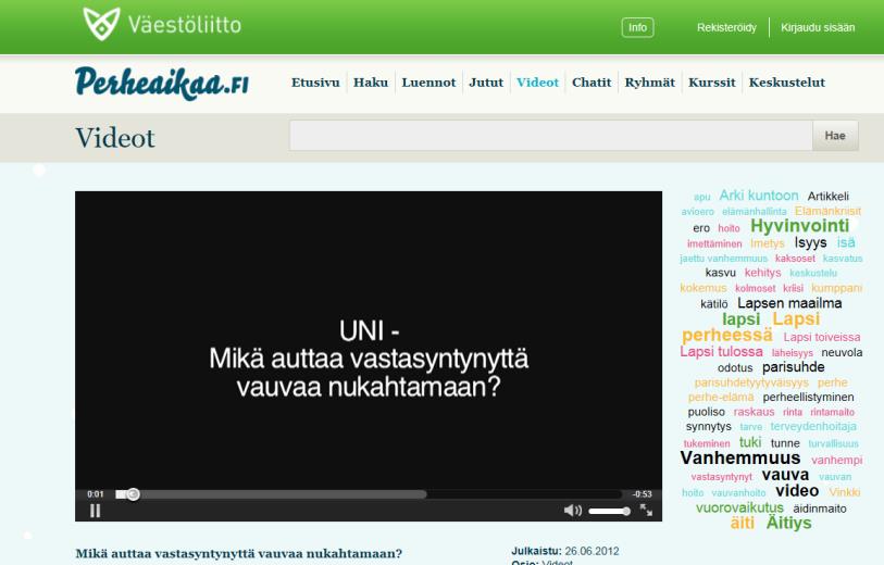 Kättä pidempää Väestöliiton Perheaikaa.fi verkkopalvelu www.