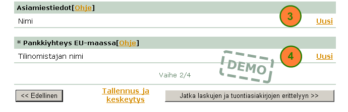 28 Perustiedoissa voi vielä täydentää aikaisemmin annettua liiketoiminnan laatua.