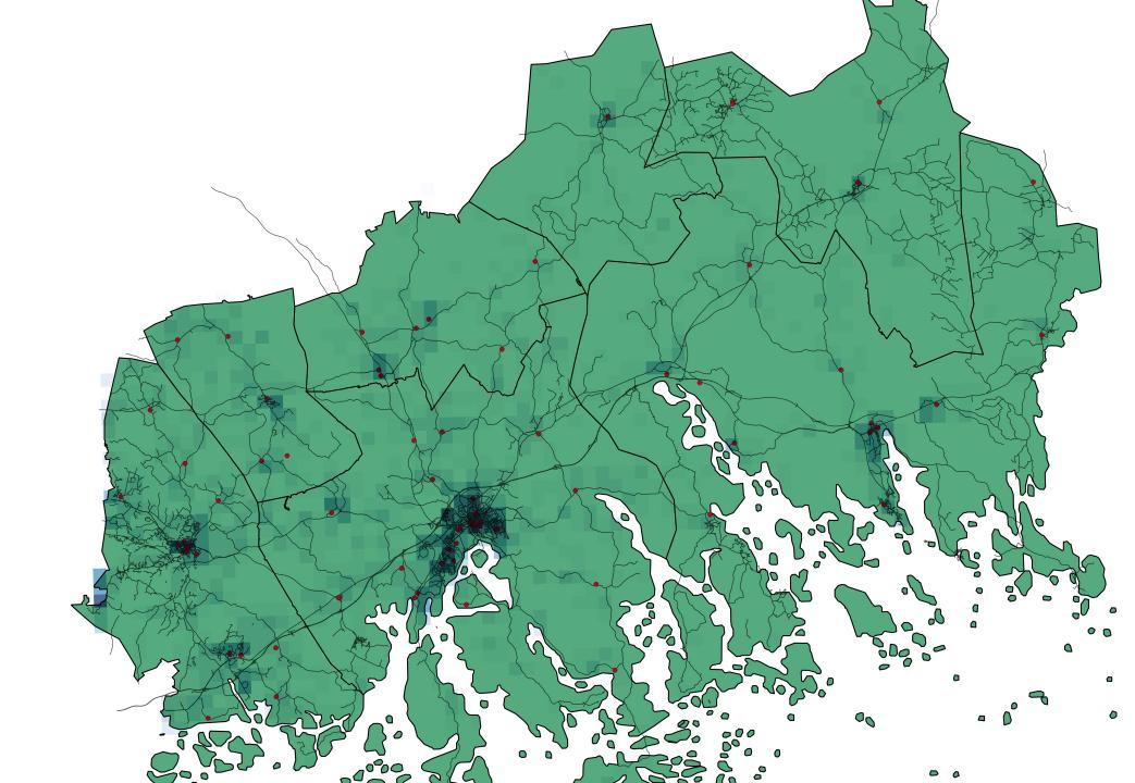 Kaksi suurinta kuntaa, Porvoo ja Sipoo, muodostavat 75 % koko kouluverkon neliömäärästä ja synnyttävät lähes 70 % ylläpitokustannuksista.