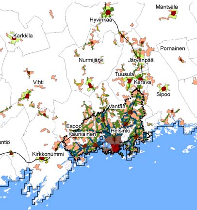 tarkemmin metropolialueen ydinalueella