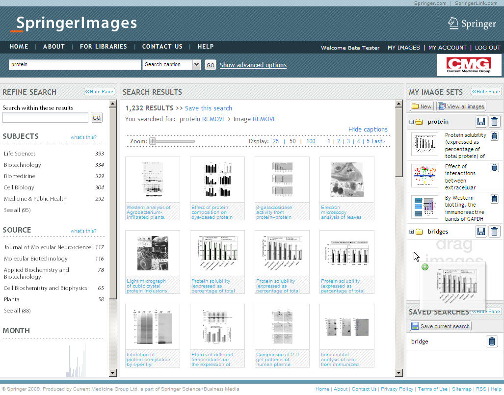 Search Results Page Refine your search results easily by: text, subject, source, publication date or image type Zoom in to have a closer look at the results.