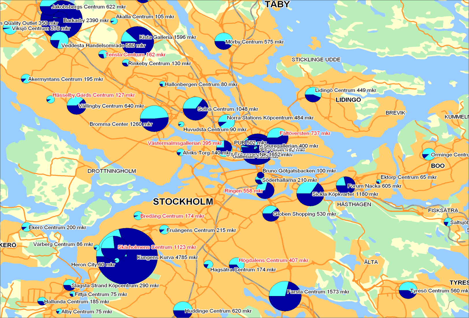 Liljeholmstorget - Kauppakeskusmarkkina