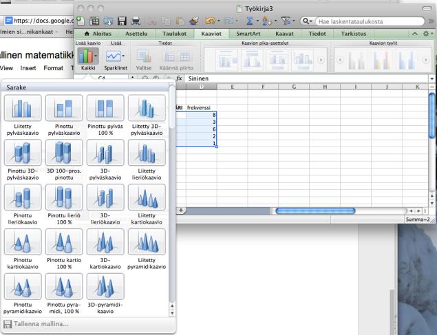 Ohjeet diagrammin piirtämiseen Microsoftin Excel-ohjelmalla 1. Avaa Microsoft Excel.