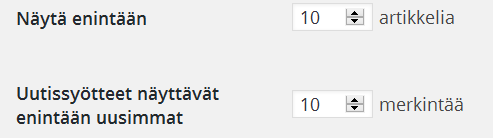 Tällöin linkistä Etusivu avautuu sivu, jonka nimi on Etusivu. Blogille on tehty oma sivu, jonka nimi on Blogi.! HUOM! WordPressin käännös määrittelee blogikirjoitukset nimellä artikkelit.