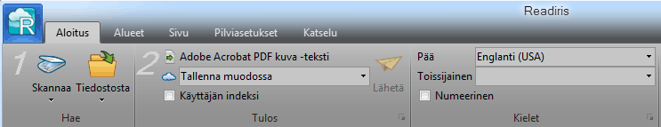 Readiris TM 14 - Käyttöopas OSIO 5: TUNNISTUSVALINTOJEN VALITSEMINEN TUNNISTUSVALINNAT Readiris muuntaa skannatut kuvat, kuvatiedostot ja PDF-tiedostot muokattaviksi tekstiasiakirjoiksi ja tekstihaun