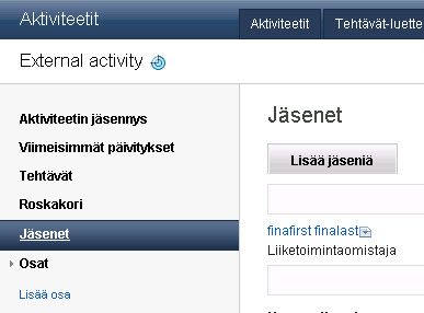 Yhteisöaktiviteetin päivitys Jos yhteisö on yksityinen, myös kaikki sen aktiviteetit ovat yksityisiä.