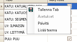 61(162) 3.4. Tasojen teemoittelu Kartan tasoja on mahdollista teemoitella useaa eri toimintoa käyttäen.