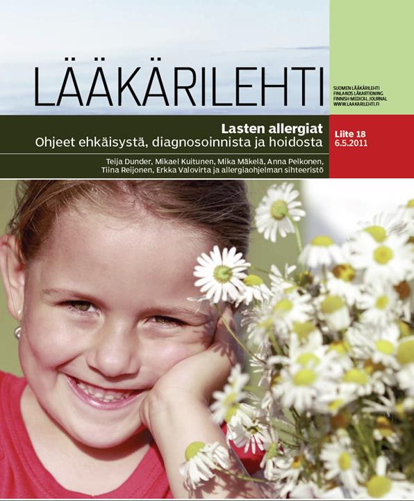 Kansallinen allergiaohjelma 2008-2018 Miten sietokykyä, toleranssia lisätään? Herkistymisen ehkäisy primaaripreventio Tuetaan imetystä. Kiinteä ravinto aloitetaan 4-6 kk iässä.