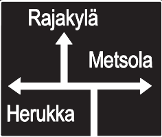 päällekkäin, on jalankulkijoiden tunnus ylempänä. Rinnakkain tunnukset sijoitetaan ajokaistajärjestyksen mukaan. (Tielaitos 1998.