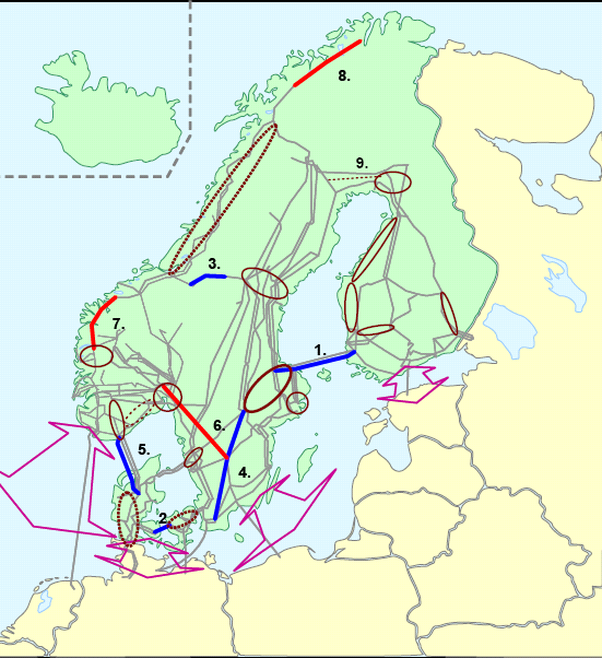 4 Kansainvälisen verkkosuunnitteluyhteistyön kehittyminen 2000-luvulla Pohjoismainen Nordel-yhteistyö synnytti kolme yhteistä verkkosuunnitelmaa vuosina 2002, 2004 ja 2008.