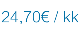 3. PALVELUTYYPPI (hinnat eivät sisällä valokuituliittymän kuukasimaksua 30,00 / kk) 10/10Mbit/s kiinteä yhteys, 5kpl sähköpostiosoitteita, 1GB kotisivutilaa.