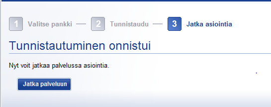 TUPAS-palveluiden ohje Päivitetty 26.11.2014 Sivu 4 Vaihe 5. Hyväksy tietojen luovutus Näet, mitä tietoja pankki luovuttaa palveluntarjoajalle.