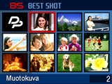 BEST SHOT -tilan käyttö Mikä on BEST SHOT? BEST SHOT -ominaisuus sisältää sarjan esimerkkitilanteita, jotka vastaavat erilaisia kuvausolosuhteita.