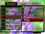 Lisäasetukset Seuraavassa on kuvattu valikkotoiminnot, joilla voidaan määrittää kameran eri asetuksia.